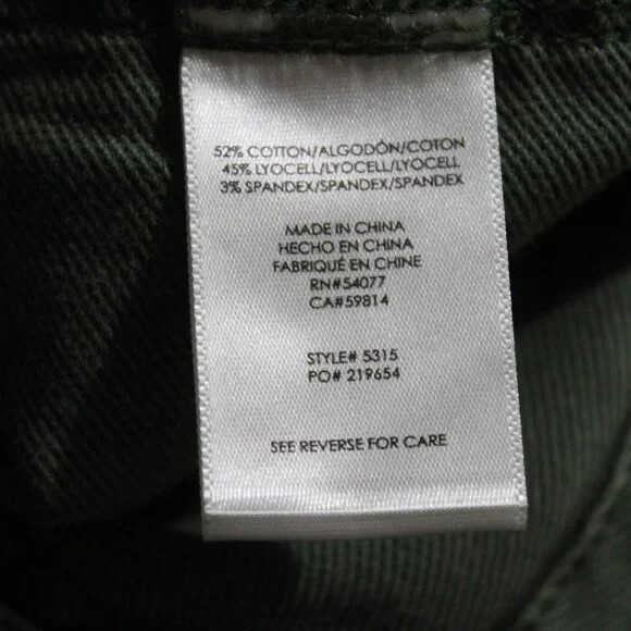 Cabi The Quest Skinny Ankle Olive Green pants (812) - Picture 9 of 10